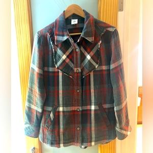Cabi Tavern Plaid Flannel Shirt Jacket Size S